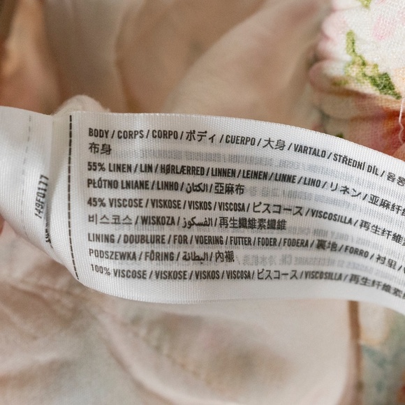 Abercrombie & Fitch Linen Blend Pastel Floral Flower Print Pattern Mini Shorts - Picture 3 of 4